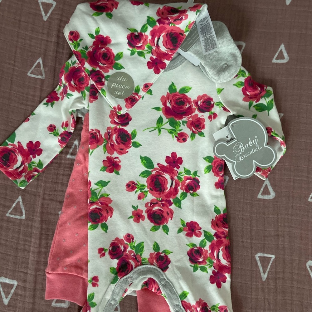 Six Piece Baby Girl 3 mo Set